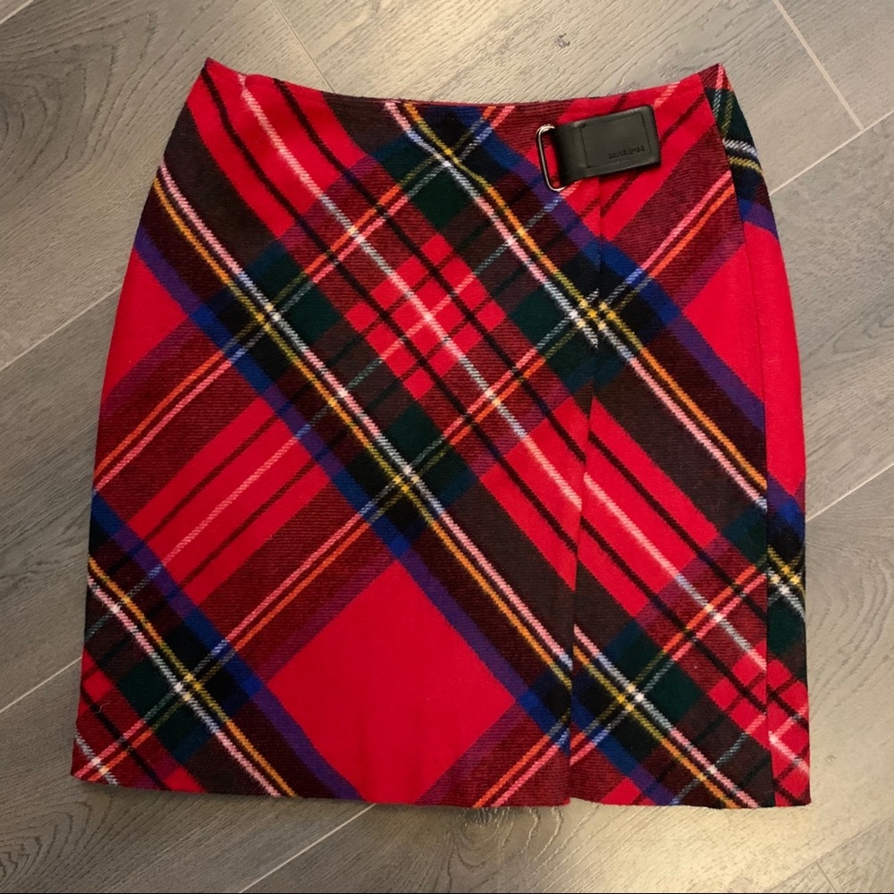 Ralph Ralph Lauren red check skirt (Sz 2)